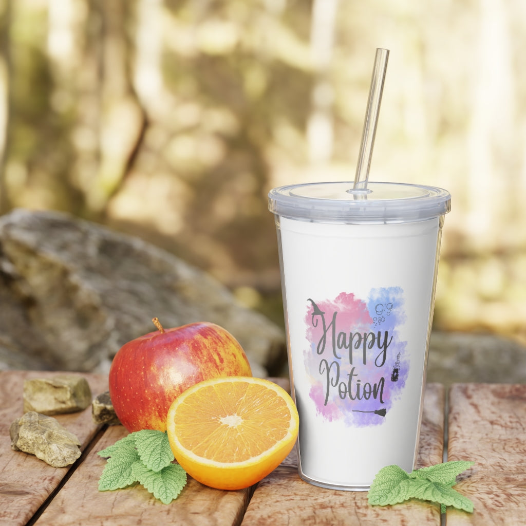 Happy Potion Plastic Tumbler with Straw – pamasonauthor